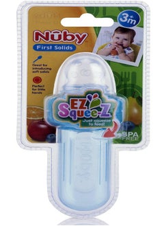Nuby Nuby EZ Squee-Z Silicone Self Feeding Baby Food Dispenser, 1 Count (Pack of 1) - Aqua/Pink/Green, Colors May Vary  - Image 4