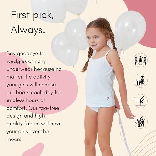 Feathers Girls Multi Stripe Snug Fit Tagless Briefs Underwear - 100% Cotton Super Soft Panties, 5 - Image 3