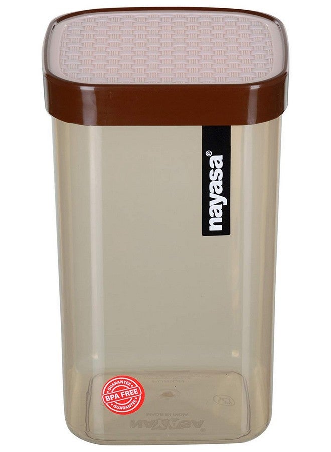 NAYASA حاويات ناياسا البلاستيكية الفيوجن | 1000 مل | مجموعة من 6 | محكمة الإغلاق | قابلة للتكديس | متعددة الاستخدامات | حاويات تنظيم المطبخ | صناديق تخزين المطبخ | 11 سم × 11 سم × 14 سم | بني - Image 5