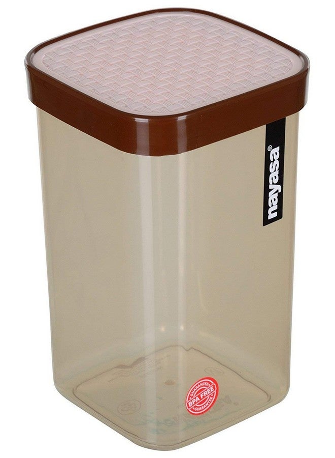 NAYASA حاويات ناياسا البلاستيكية الفيوجن | 1000 مل | مجموعة من 6 | محكمة الإغلاق | قابلة للتكديس | متعددة الاستخدامات | حاويات تنظيم المطبخ | صناديق تخزين المطبخ | 11 سم × 11 سم × 14 سم | بني - Image 4