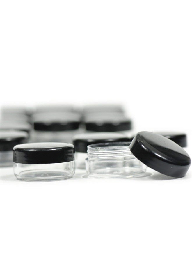 ZEJIA 3 Gram Sample Containers with Lids 100 Count Tiny Sample Jars 3ML Makeup Cosmetic Containers for Lip Balms Lotion Powder Beauty ProductsBlack Lids - Image 3