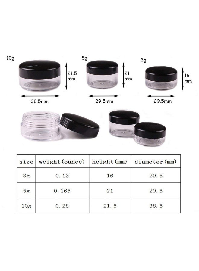 ZEJIA 3 Gram Sample Containers with Lids 100 Count Tiny Sample Jars 3ML Makeup Cosmetic Containers for Lip Balms Lotion Powder Beauty ProductsBlack Lids - Image 5