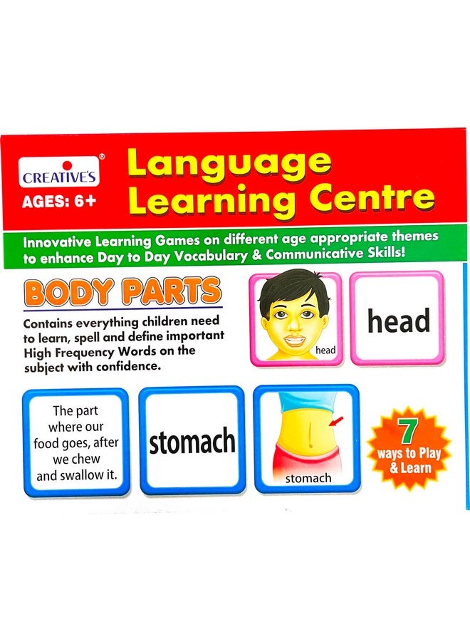 Creative's Creative's Language Learning Centre-Body Parts | Learning Game | Knowledge About Human Body Parts | Home & School Learning Pack | 7 Ways to Play & Learn | Ages 6 & up Children  - Image 1