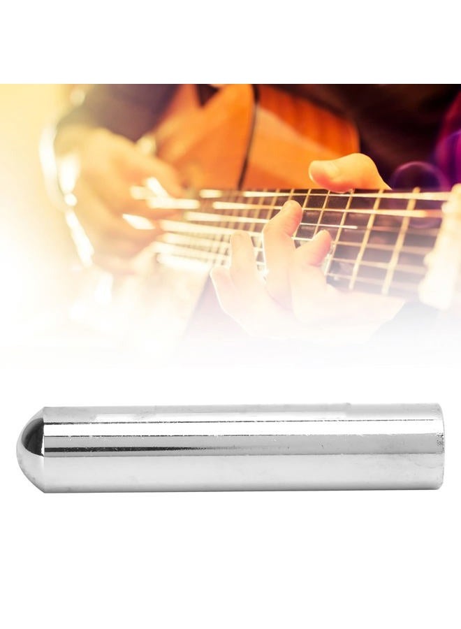 Walfront Stainless Steel Tonebar Cylindrical Guitar Slide Bar Silver Guitar Accessories for Guitar Players(Silver) - Image 5