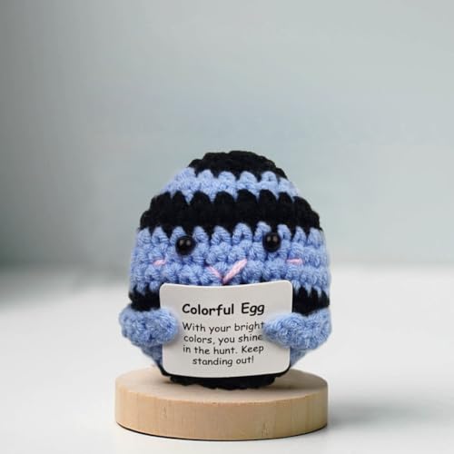 Muyiz 4 Pack Knitted Wool Easter Toys with Positive Card for Easter Basket Stuffers Gifts - Image 5