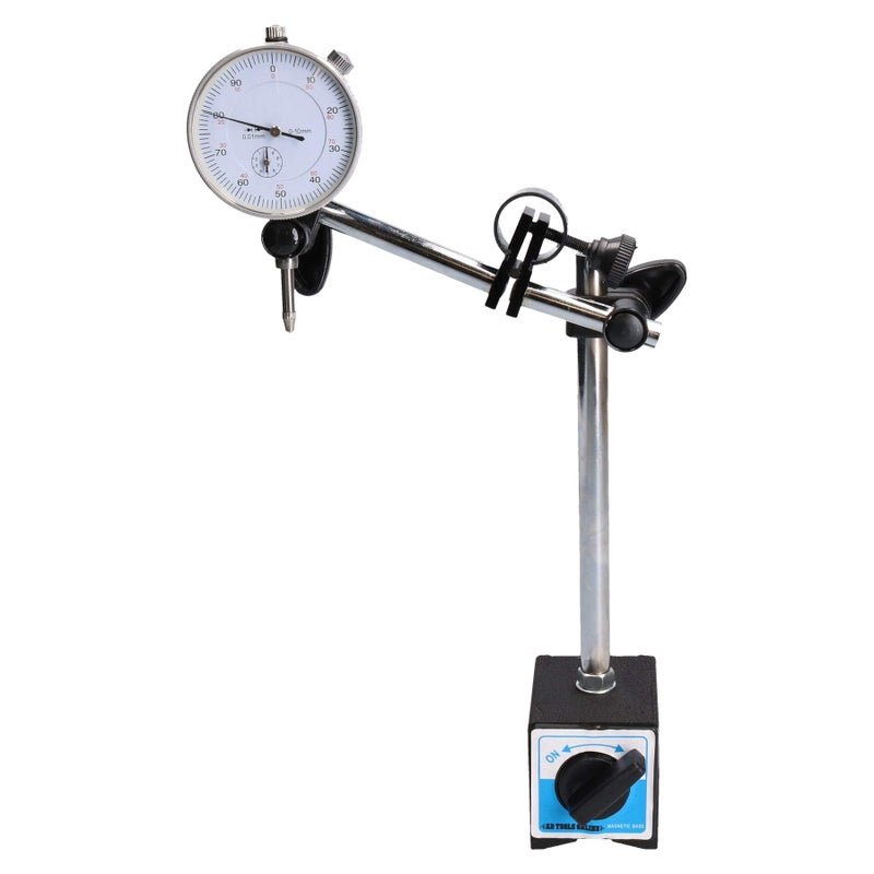 Generic Dial test indicator DTI gauge & magnetic base stand clock gauge TDC TE107TE108  - Image 1