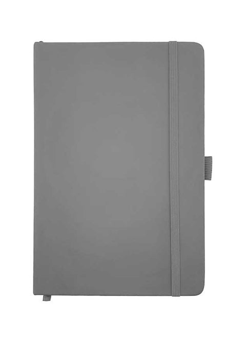 A5 Size Executive PU Notebook With Elastic Closure And Pen Loop Grey