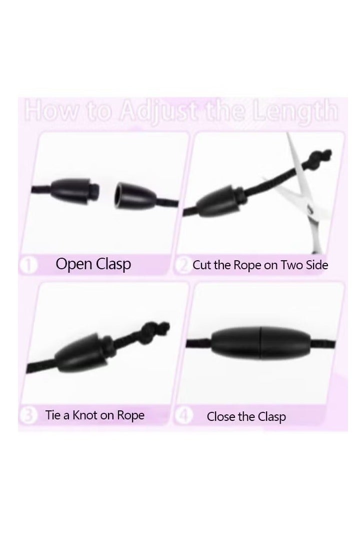 ID Card and Badge Holder with Retractable Lanyards, Silicone Bead Card Sleeve Transparent ID Window Case, Retractable Badge Reel Carabiner Clip Card for Women Nurse Teacher Student - Image 4