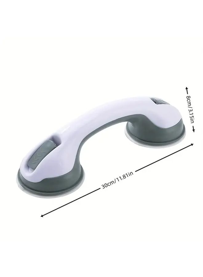 Suction Cup Handrail Light Gray Non Slip Bathroom Safety Rail for Elderly and Disabled - Image 3