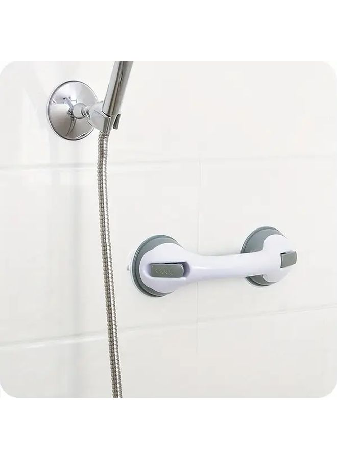 Suction Cup Handrail Light Gray Non Slip Bathroom Safety Rail for Elderly and Disabled - Image 1