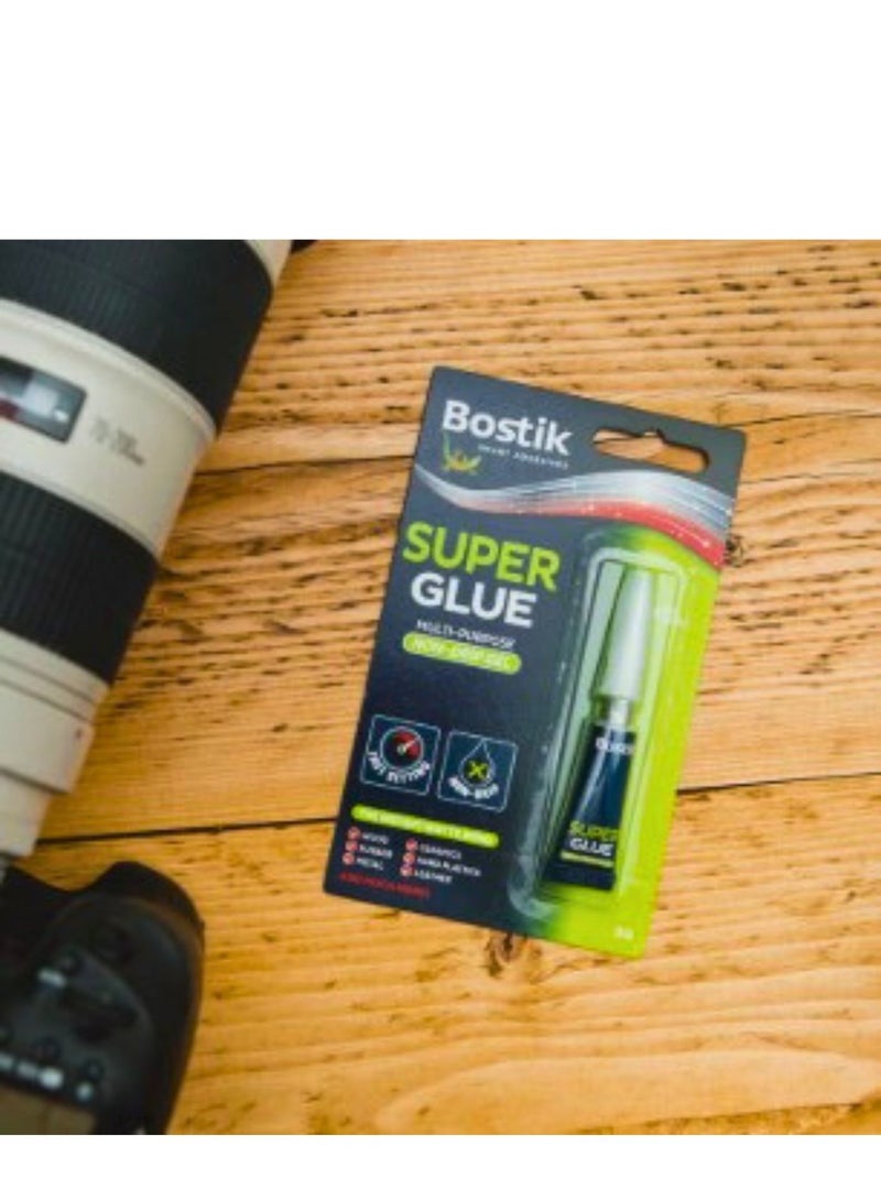 Bostik Super Glue Multipurpose Non Drip Gel 3g - Image 2