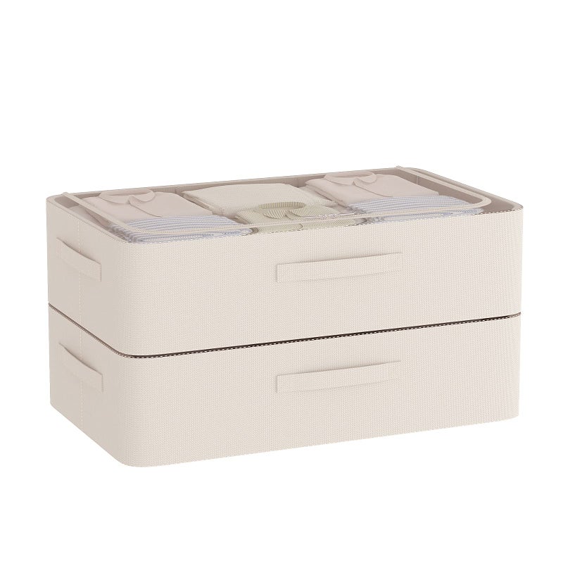CYhom Under Bed Storage Bins Frame Storage Box Oxford Fabric Sturdy Underbed Container Foldable Stackable Large Capacity Clothes Organizer - Image 1