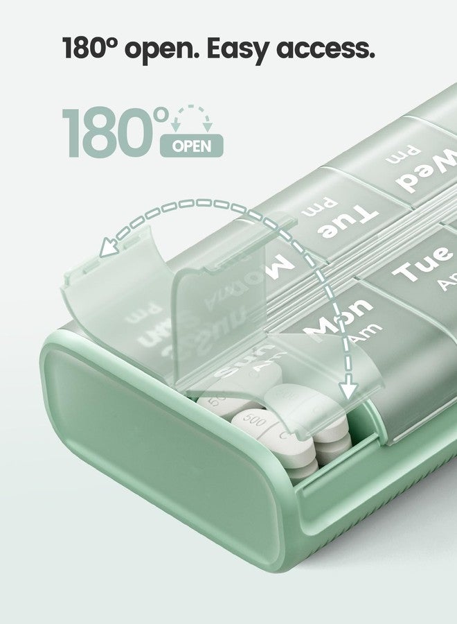 Ideerfit Weekly AM PM Pill Organizer 7 Day, Large 2 Times a Day Pill Box with Carry Handle, Moisture-Proof Desiccant & Secure Easy-Open Lids for Vitamins and Supplements - Image 5
