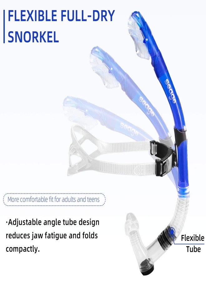 سيجو أنبوب تنفس سيجو للسباحة في المسبح، أنبوب تنفس أمامي جاف للسباحة للبالغين والشباب، معدات تدريب على السباحة في المسبح والمياه المفتوحة مع وسادات رأس مريحة وفوهة من السيليكون الآمن غذائيًا - Image 5