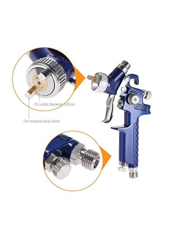 Airbrush Kit HVLP Air Spray Gun Touch Up Paint Sprayer Gravity Feed Air Brush Set 0.8mm Nozzle Auto Car Detail Painting for Spot Repair - Image 4
