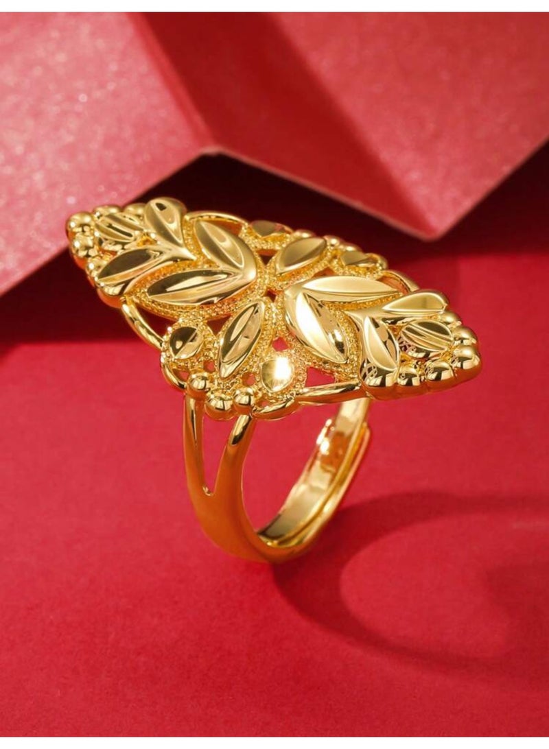 GOLDMAX 21k Gold Plated Ring For Women One Size - Image 1