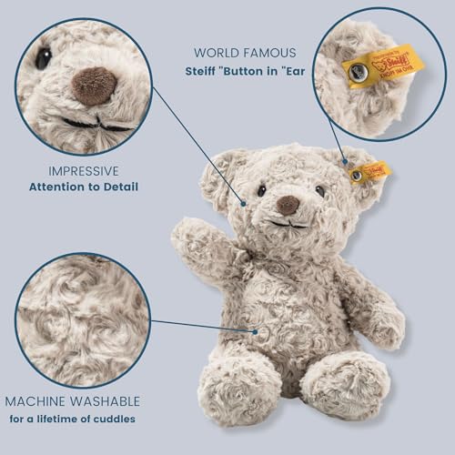 Steiff Honey Teddy Bear, Premium Teddy Bear Stuffed Animal, Teddy Bear Toys, Stuffed Teddy Bear, Teddy Bear Plush, Cute Plushies, Plushy Toy for Girls Boys and Kids, Soft Cuddly Friends (Tan, 11") - Image 2