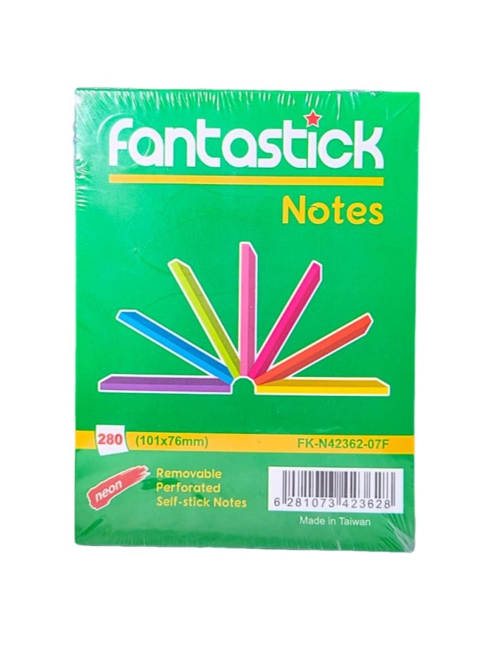 فانتاستيك ملاحظات لاصقة فانتاستيك 10.1 × 7.8 بوصة FK-N42362-O7F - (7 وسادات * 40 قطعة) 280 قطعة متعددة الألوان - Image 2