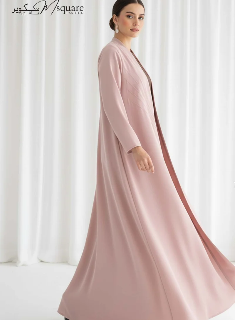 MSquare Fashion The Sunburst Pink Pleat Abaya