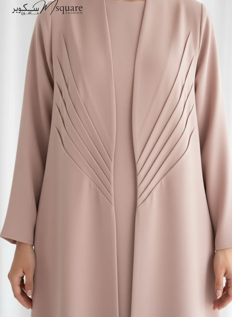 MSquare Fashion  The Sunburst Pink Pleat Abaya for Women | Best Price UAE