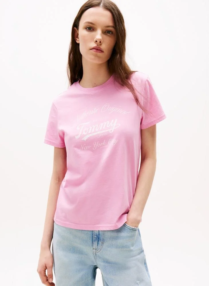 تومي جينز Graphic Crew Neck T-Shirt