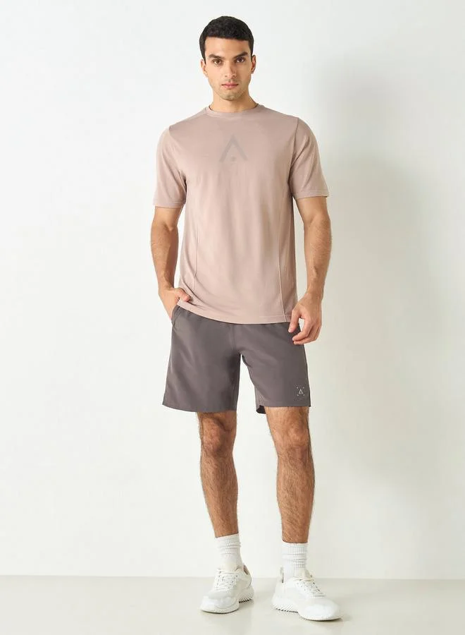 ADOT by Splash Printed Crew Neck T-shirt with Short Sleeves
