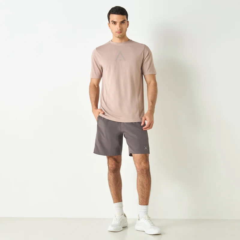 ADOT by Splash Printed Crew Neck T-shirt with Short Sleeves