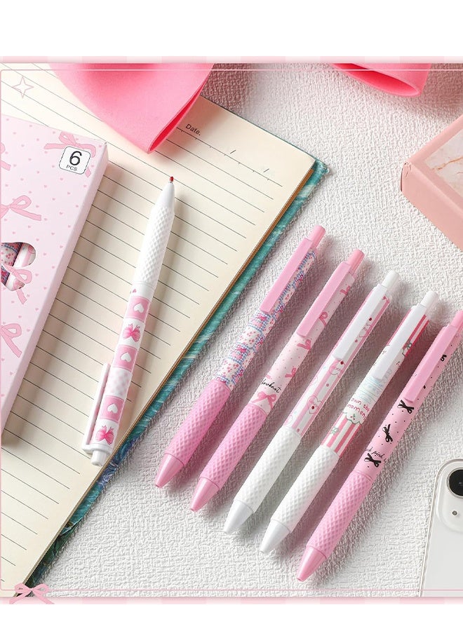 KANGLI 12-Pack Quick-Drying Pink Gel Pens 0.5mm Fine Tip, Smooth Writing Retractable Gel Ink Pens for Office School Classroom Adults Home Education End-of-Year Exams Holiday Stationery Gifts Back-to-School Supplies - Image 4