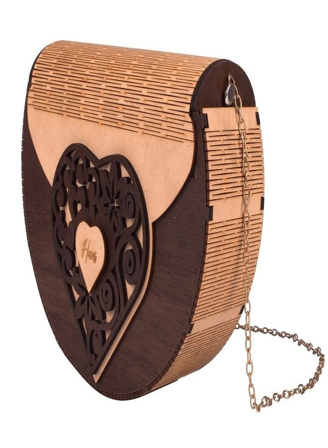CrazyInk Women's Handcrafted Wooden Light Weight Unique Purse Handbag (PURSE 536) - Image 1