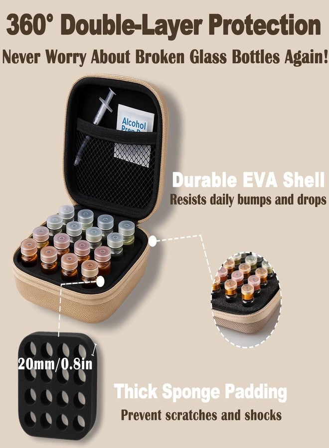 Mazentrix Peptide Vial Case for Fridge Storage - Organizer Holds 1-3ml Vials for Insulin, GLP-1, Peptides,Hard Shell Travel Case with Hand Strap,G0ld - Image 3