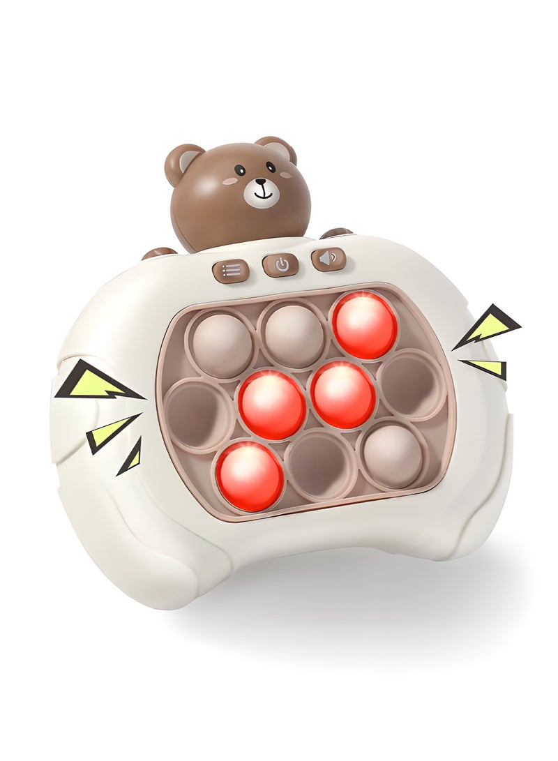 LIXADA Electronic Quick Push Light Up Pop Game Fidget Toys for Adults and Kids with Lanyard, Puzzle Game Machine Push Pop Bubble Fidget Sensory Toy Birthday Gifts - Image 1