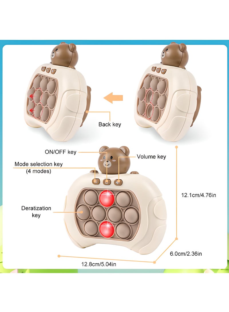 LIXADA Electronic Quick Push Light Up Pop Game Fidget Toys for Adults and Kids with Lanyard, Puzzle Game Machine Push Pop Bubble Fidget Sensory Toy Birthday Gifts - Image 2