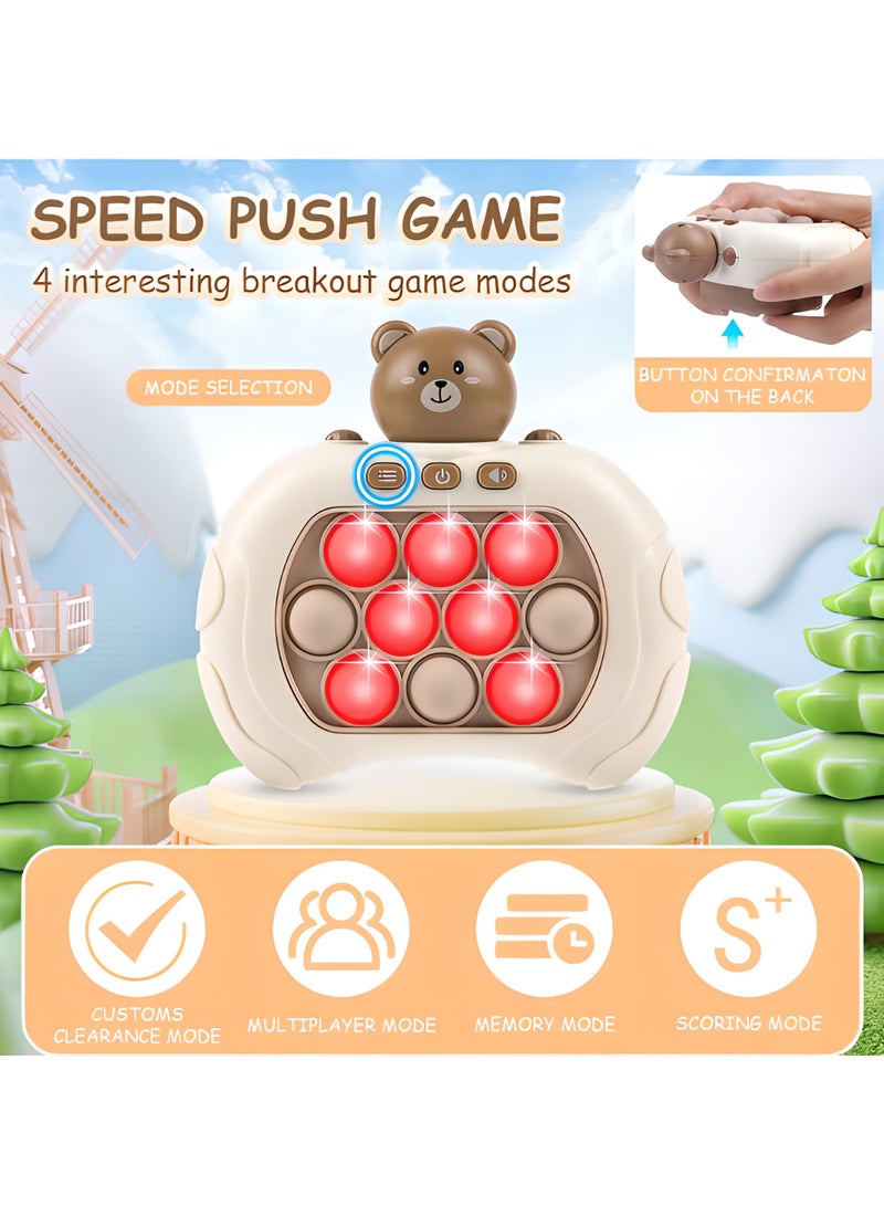 LIXADA Electronic Quick Push Light Up Pop Game Fidget Toys for Adults and Kids with Lanyard, Puzzle Game Machine Push Pop Bubble Fidget Sensory Toy Birthday Gifts - Image 3