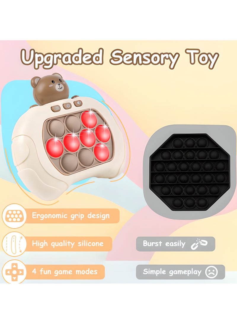 LIXADA Electronic Quick Push Light Up Pop Game Fidget Toys for Adults and Kids with Lanyard, Puzzle Game Machine Push Pop Bubble Fidget Sensory Toy Birthday Gifts - Image 4