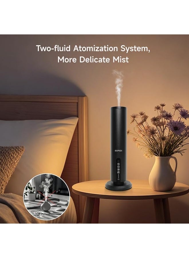 BOMIDI 120mL Essential Oil Diffuser with Bluetooth, Two-Fluid Atomization Technology, 300m³ Coverage, Smart Touch Control, Aluminum Alloy for Home/Office/Spa/Hotel -Golden - Black - Image 4