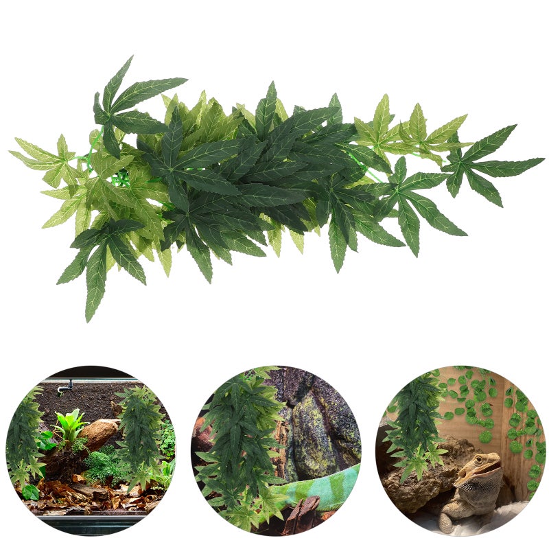 🌱 نباتات اصطناعية بتصميم واقعي مع أكواب شفط لبيوت السحالي والوزغ - Image 4