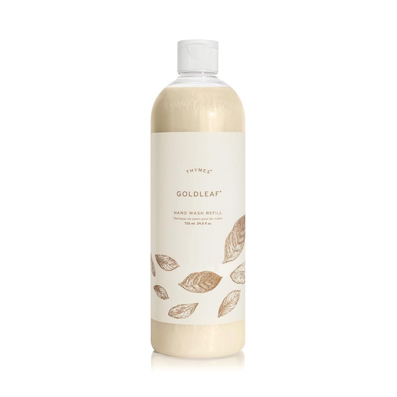 Thymes Hand Wash Refill  Lightly Scented Liquid Hand Soap for Bathroom and Kitchen Refill  Moisturizing Formula with Natural Ingredients Goldleaf 245 fl oz