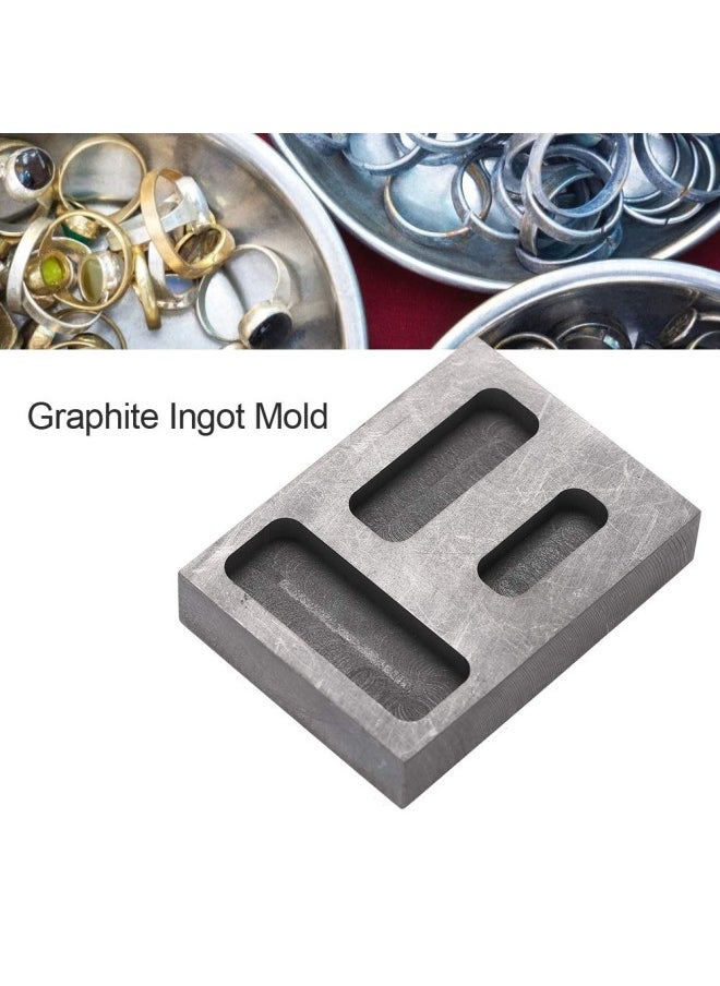 klarako Graphite Melting Mold, Graphite Crucible Ingot Torch Melting Casting Refining Scrap Bar Combo Mold for Gold Silver Aluminum Melting Casting Refining Metal Jewelry  - Image 2