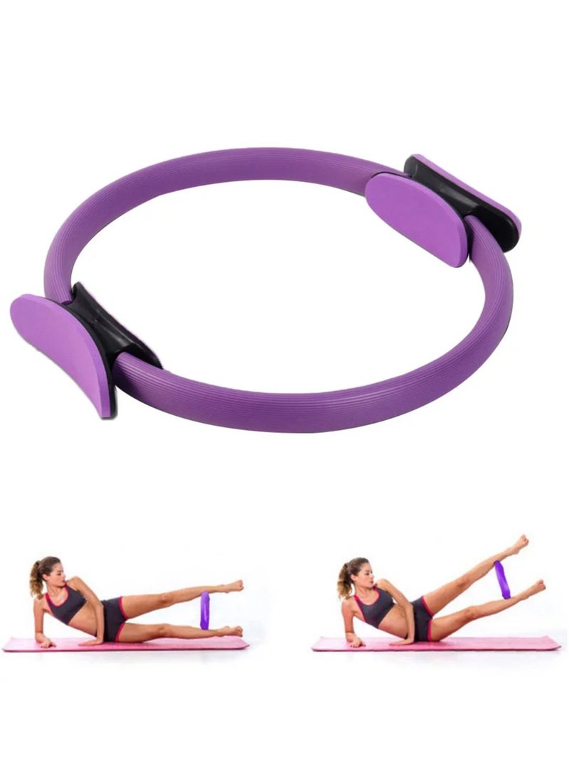 Spall Pilates Ring Dual Grip Handles,Yoga Fitness Circle,Exercise Unbreakable Magic Circle,Body Ring Home Workout for Toning and Fitness Thighs, Abs and Legs  - Image 3