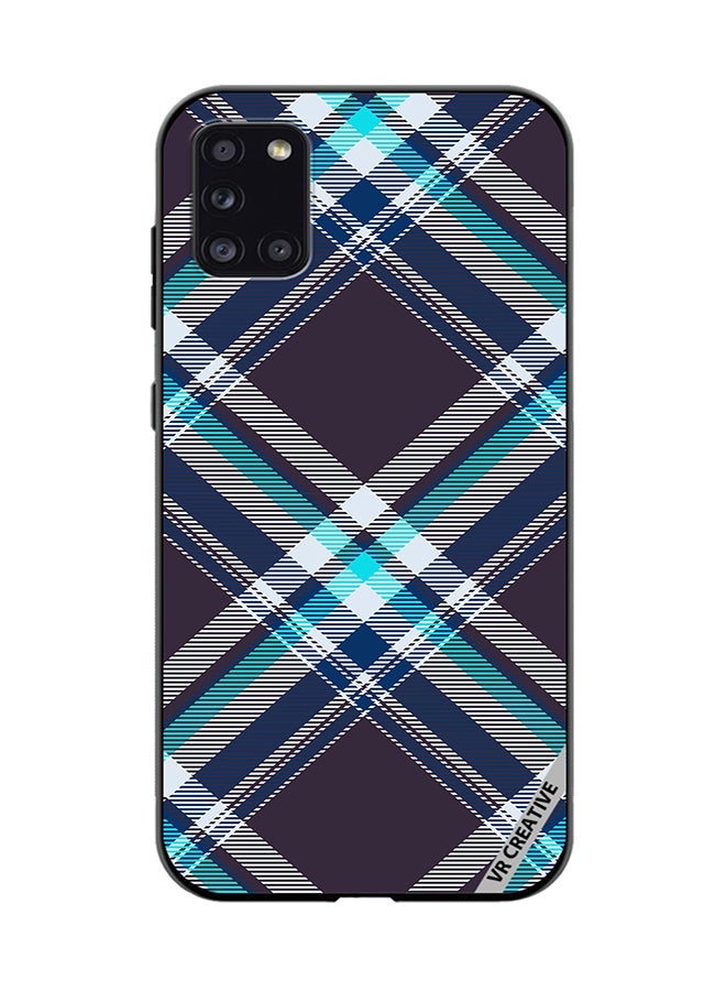 VR CREATIVE Protective Case Cover For Samsung Galaxy A31 Checkered Design Multicolour - Image 1