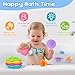 Fajiabao Baby Bath Toys for Kids Ages 13 Toddler Bath Toys Mold Free for 24 Bathtub Sand Beach Pool Water Toys for 1 Year Old Girl Gifts 9 PCS Color Random - Image 4
