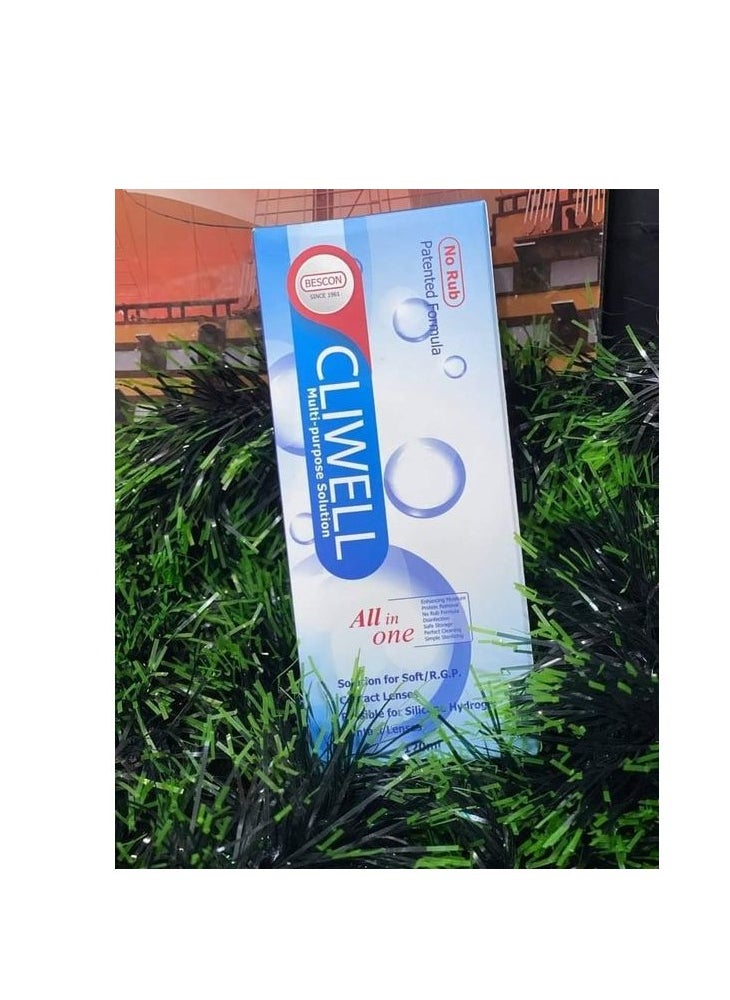 CLIWELL solution for soft contact gel With lens washer 120 ml 