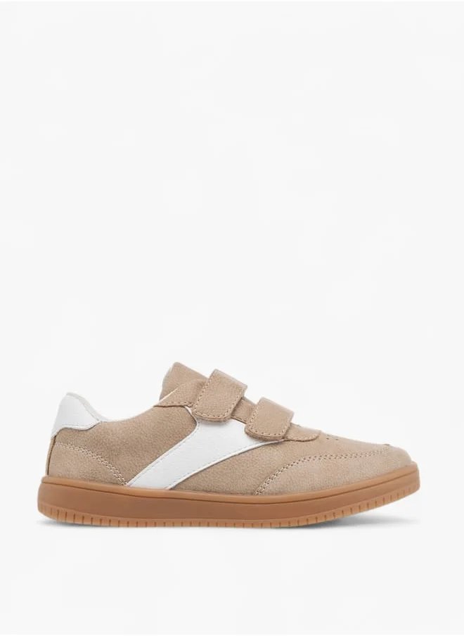 جونيورز Boys Colourblock Sneakers With Hook And Loop Closure