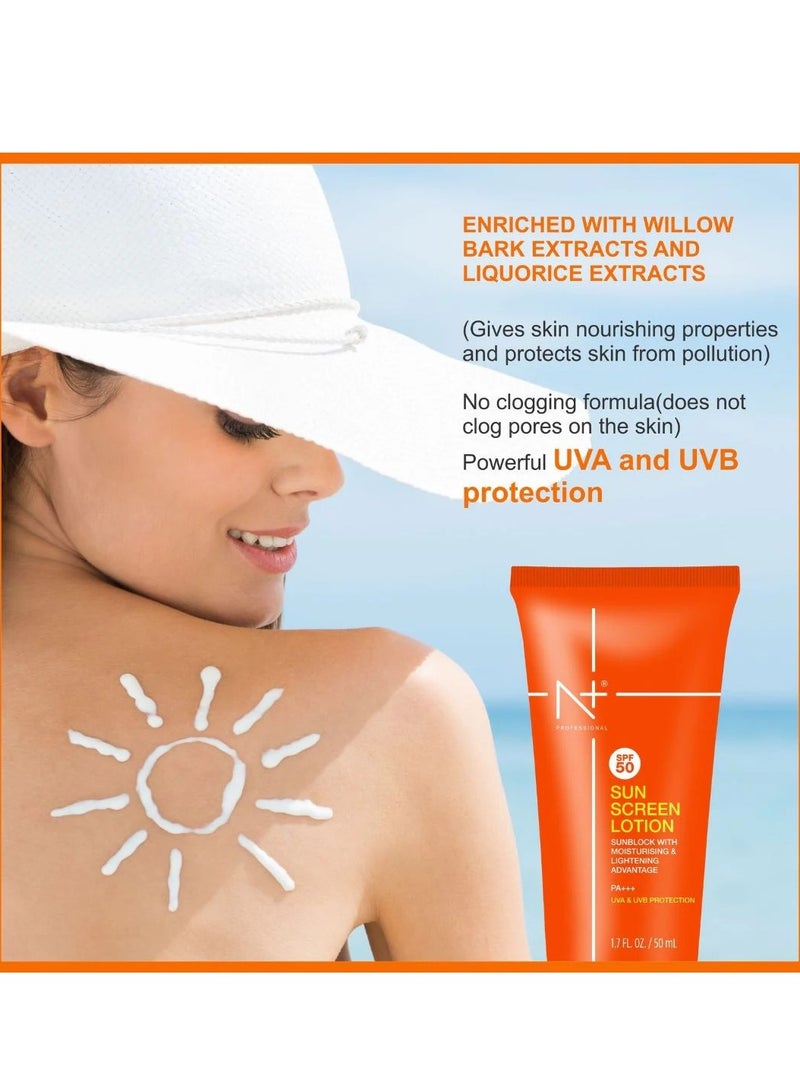 N Plus Professional Sunscreen Lotion SPF 50 - Image 2