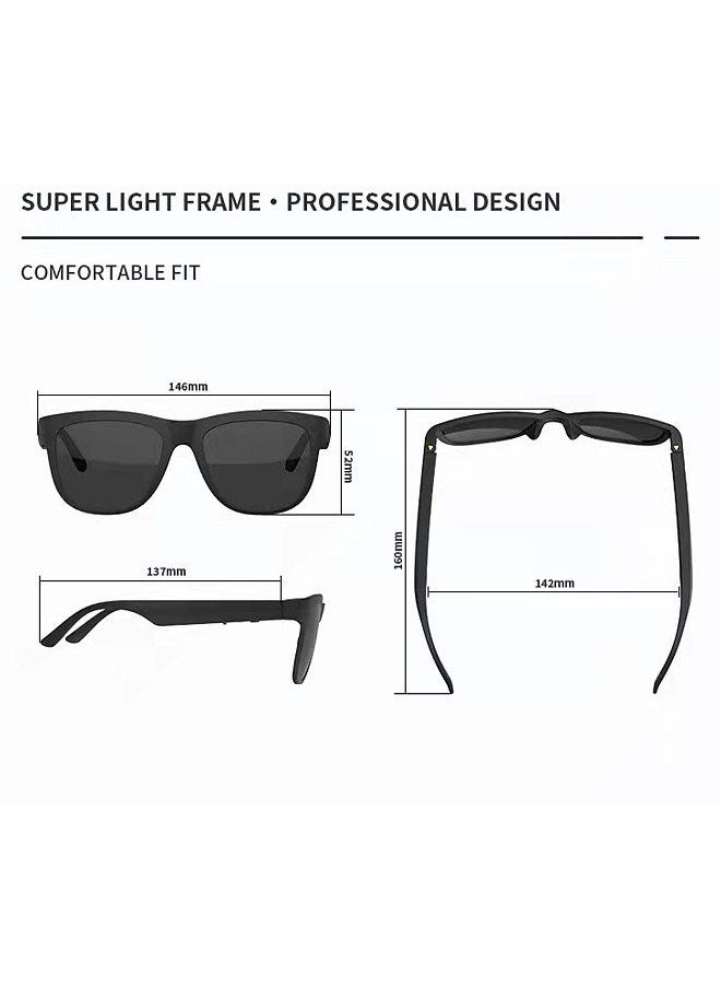 Generic GS01 Smart Sunglasses With Wireless Headphones and Mic Black  - Image 3