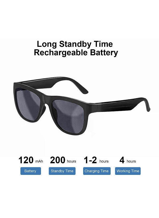 Generic GS01 Smart Sunglasses With Wireless Headphones and Mic Black  - Image 2