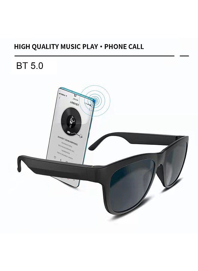 Generic GS01 Smart Sunglasses With Wireless Headphones and Mic Black  - Image 4