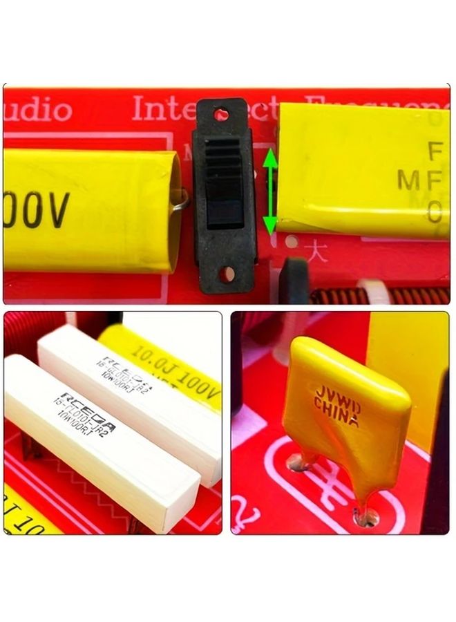 High End 3 Way Crossover Circuit Board 250W Power Glass Fiber Material Red Pre Assembled - Image 5