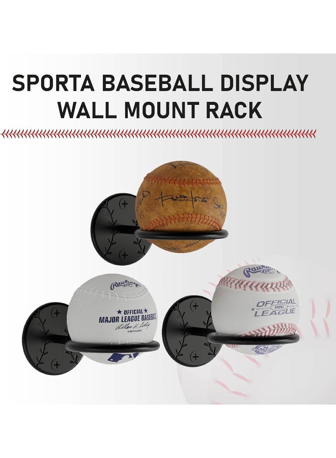 Wallniture Sporta Baseball Display Memorabilia Holder Heavy-Duty Wall Mount Rack for Collectibles Steel Package Quantity: 3 - Image 5