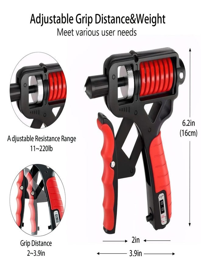 VIHAX Counter 5KG To 165KG Weight Adjustable Professional Counter Hand Gripper for Men & Women Counter Hand Grip Finger Exerciser Power Gripper - Image 5